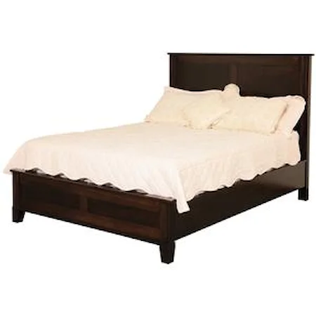 Queen Frame Bed with Low Footboard